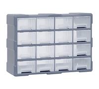 vidaXL Organizador multicajones con 16 cajones medianos 52x16x37 cm