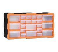 vidaXL Organizador multicajones con 22 cajones para herramientas - Armario de pared para taller