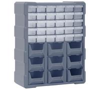 vidaXL Organizador Multicajones con 39 Cajones Taller Herramientas Armario Pared Caja de Manualidades Artesanía Costura Clavos 38x16x47 cm