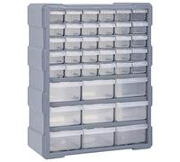 vidaXL Organizador multicajones con 39 cajones – Armario de pared para herramientas y manualidades