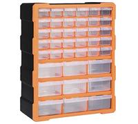 vidaXL Organizador Multicajones con 39 Cajones Herramientas Armario Almacenamiento Pared Taller Caja Manualidades Artesanía Costura Clavos