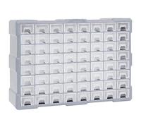 vidaXL Organizador Multicajones con 64 Cajones Herramientas Armario Pared Almacenamiento Taller Caja Manualidades Artesanía Costura Clavos
