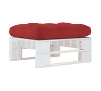 Vidaxl otomana de jardín de palets madera de pino impregnada blanca