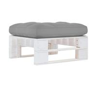 Vidaxl otomana de jardín de palets madera de pino impregnada blanca