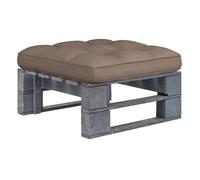 Vidaxl otomana de jardín de palets madera de pino impregnada gris