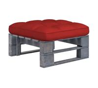 Vidaxl otomana de jardín de palets madera de pino impregnada gris