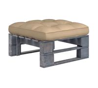 Vidaxl otomana de jardín de palets madera de pino impregnada gris