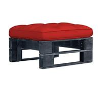 Vidaxl otomana de jardín de palets madera de pino impregnada negro
