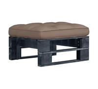 Vidaxl otomana de jardín de palets madera de pino impregnada negro