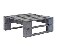 vidaXL Otomana de Jardín Palés de Madera Gris Mobiliario de Balcón Terraza