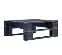 vidaXL Otomana de palés para jardín Madera Negro