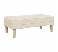 vidaXL Ottomán de Lino 113cm x 57 para Sala y Dormitorio. Tiene un Tejido Que no Mancha y es Transpirable. Soporta cómodamente hasta 110kg. Es fácil de Montar, Ideal para Interiores, con un diseño m