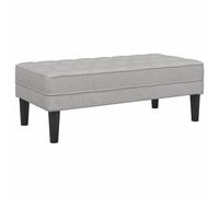 vidaXL Ottomán Gris Nube de de 113cm x 57cm para la Sala y la Entrada. Tiene Tela Resistente a Manchas, aguanta hasta 110kg y es fácil de Montar. Es un Mueble Minimalista, versátil y Moderno.