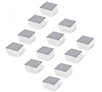 VidaXL Pack 12 Focos LED Empotrables para Exterior Blanco Cálido