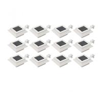 VidaXL Pack 12 Focos LED Solares para Exterior Cuadrados
