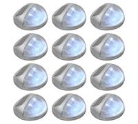 VidaXL Pack 12 Focos Solares LED de Pared para Exterior Plateados