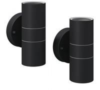 VidaXL Pack 2 Farolas de Pared para Exterior GU10 Negro