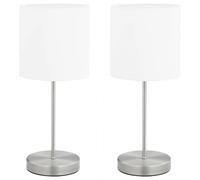 VidaXL Pack 2 Lámparas de Mesa Táctiles E14 Blanco