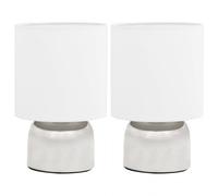 VidaXL Pack 2 Lámparas de Mesa Táctiles E14 Blanco/Plata