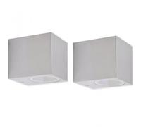 VidaXL Pack 2 Lámparas de Pared Cúbicas para Exterior GU10 Acero Inoxidable