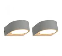 VidaXL Pack 2 Lámparas de Pared Redondas para Exterior 11W Blanca