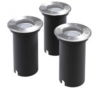 VidaXL Pack 3 Focos LED Empotrables para Jardín GU10