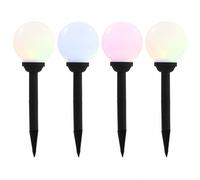 VidaXL Pack 4 Lámparas Solares LED RGB Esféricas para Jardín 15cm