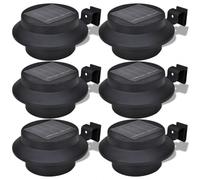 VidaXL Pack 6 Focos Solares LED para Exterior Negro