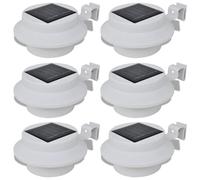 VidaXL Pack 6 Focos Solares para Exterior Blanco
