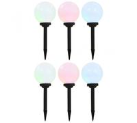 VidaXL Pack 6 Lámparas Solares LED RGB Esféricas para Exterior 20cm