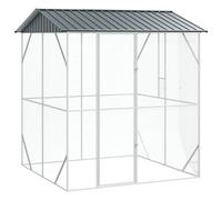 vidaXL Pajarera antracita 210 x 227 x 247 cm acero