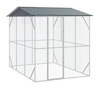 vidaXL Pajarera antracita 310 x 227 x 247 cm acero