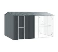 vidaXL Pajarera con ampliación antracita 310 x 442 x 247 cm de acero