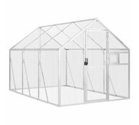 vidaXL Pajarera de aluminio color plateado 1,79x6x1,85 m