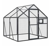 vidaXL Pajarera de Aluminio Gris Antracita 1,79x2x1,85 m