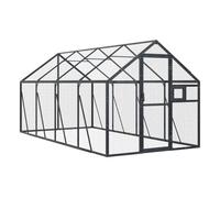 Vidaxl pajarera de aluminio gris antracita 1,79x4x1,85 m