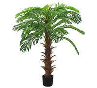 vidaXL Palmera Cycas Artificial con Macetero Plantas Falsas Decoración Floral Imitación Oficina Salón Sala de Estar Habitación 140 cm Verde