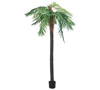 vidaXL Palmera Fénix Artificial con Macetero Plantas Falsas Decoración Floral Imitación Oficina Salón Sala de Estar Habitación 305 cm Verde