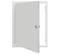 vidaXL Panel de Acceso Útil con Cerradura Segura 30 x 40 cm, Hecho de Acero Blanco, Acabado Mate, Para Uso Interior/Exterior, Instalación Fácil, Resistente a la Abrasión, Incluye Llave, 1 Pieza, Cer