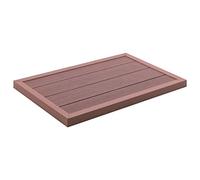 Panel de suelo para ducha solar WPC marrón 101x63x5,5 cm
