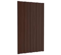 vidaXL Panel de Techo 12 pcs Marrón 80 x 45 cm Acero galvanizado, Panel de Techo Rectangular de Acero, Solución Galvanizada Resistente para Casa, Jardín y Proyectos Comerciales