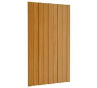 vidaXL Panel de techo 12 piezas de acero galvanizado natural de 31.5 x 17.7 pulgadas, panel de techo rectangular económico, acero galvanizado resistente, elegante para bricolaje, hogar o negocios