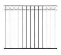 vidaXL Panel de Valla Assen de Acero, 1,7 x 1,5 m, Negro