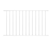 vidaXL Panel de Valla con Postes Cerca Cercado con Palos Vallado Pario Exterior Acero con Recubrimiento en Polvo Blanco 1,7x0,75 m