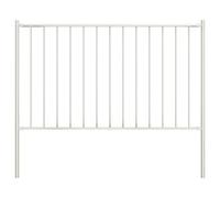 vidaXL Panel de Valla con Postes Cerca Cercado con Palos Vallado Pario Exterior Acero con Recubrimiento en Polvo Blanco 1,7x1,25 m