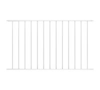 vidaXL Panel de Valla con Postes Cerca Cercado con Palos Vallado Pario Exterior Acero con Recubrimiento en Polvo Blanco 1,7x1,25 m
