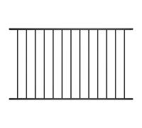 vidaXL Panel de valla de acero con recubrimiento polvo negro 1,7x1 m