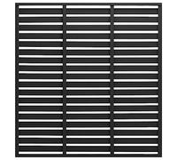 vidaXL Panel de valla de WPC negro de 180 x 180 cm, duradero y resistente a la intemperie, valla de jardín al aire libre, diseño de luz solar y aire