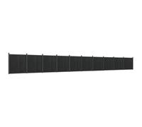 vidaXL Panel de Valla, Pared de Cerca Decorativa, Pantalla de Privacidad, Barrera para Jardín Patio Terraza Hogar, WPC Gris 1737x186 cm