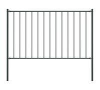 vidaXL Panel de valla Woerden con postes de acero, 1,7 x 0,75 m, antracita